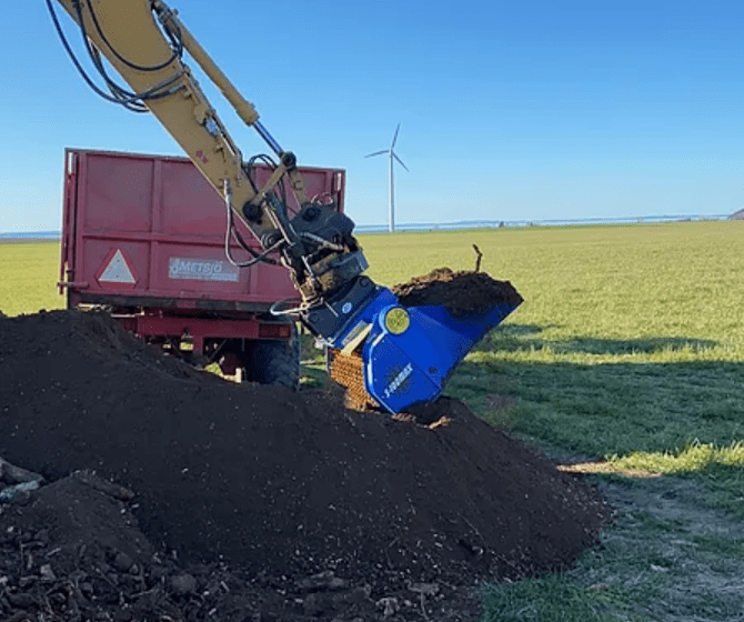 3 rotorer
1000 mm bred
For 5-9 tons gravemaskiner
eller 2,5-5 tons læssemaskiner