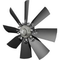 Flexxaire Serie 2000 vendbar kølerventilator